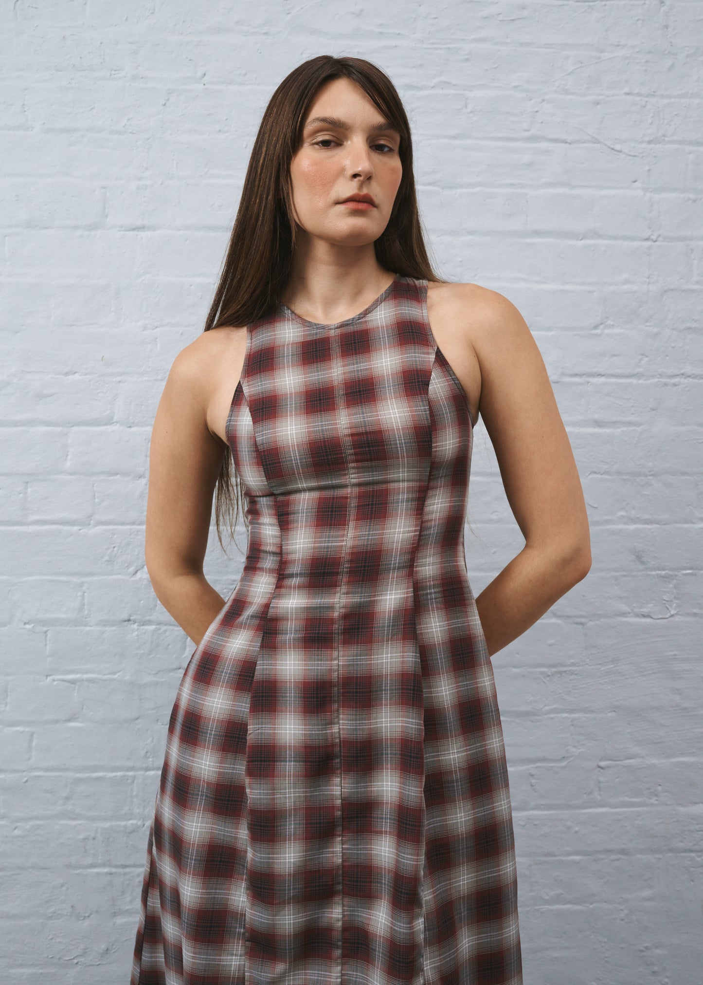 Ollyrose Dress Brown Plaid