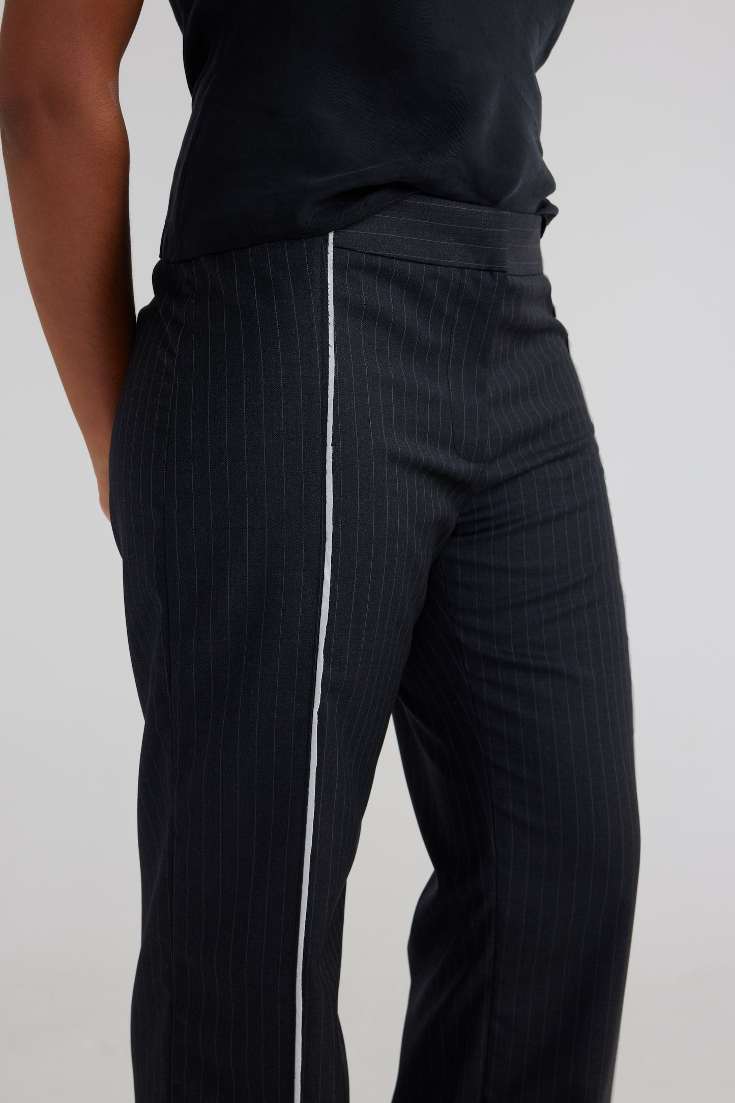 Deconstructed Pinstripe Trouser