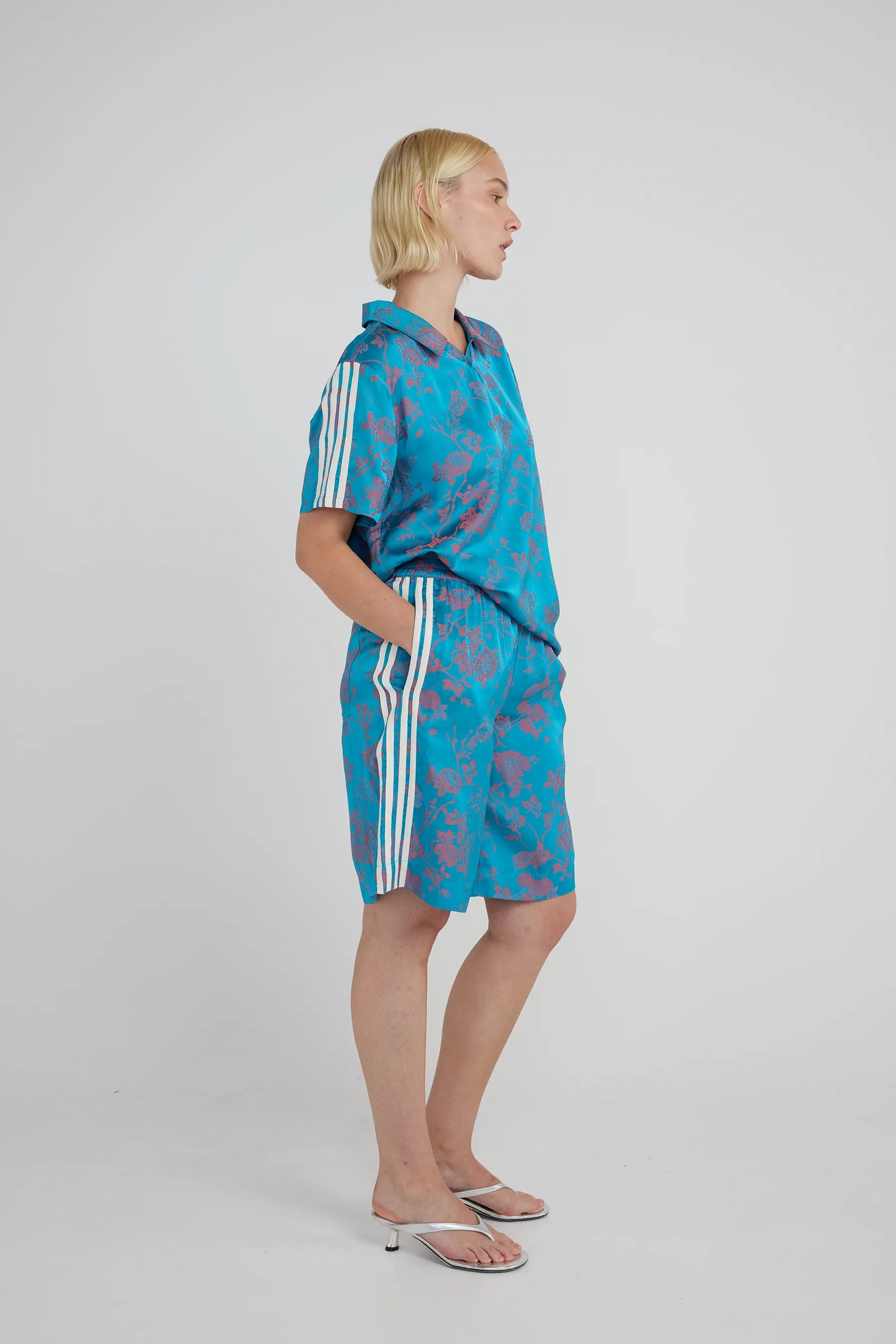 UMA Store Muse the label Field Polo jacquard floral shirt retro sports luxe 